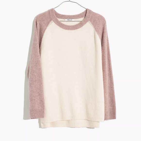 MADEWELL Colorblock Allister Pullover Sweater in Coziest Yarn L - Picture 9 of 10